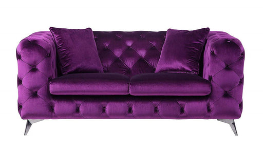 Acme Furniture Atronia Loveseat in Purple 54906 - Visions in Furniture (La Mirada, CA)