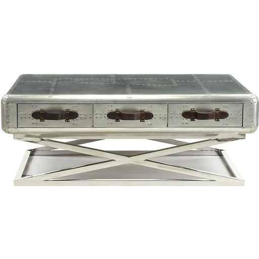 Acme Furniture Brancaster Coffee Table in Aluminum 83555 - Visions in Furniture (La Mirada, CA)