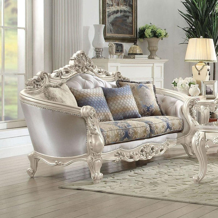 Acme Furniture Gorsedd Loveseat in Antique White 52441 - Visions in Furniture (La Mirada, CA)