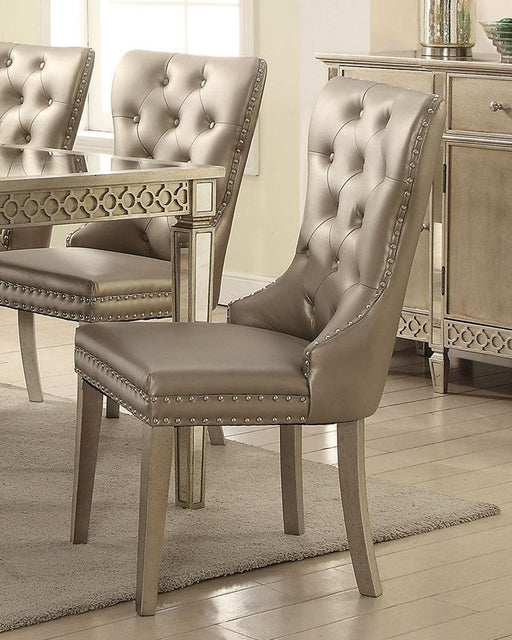 Acme Furniture Kacela Side Chair in Champagne (Set of 2) 72157 - Visions in Furniture (La Mirada, CA)