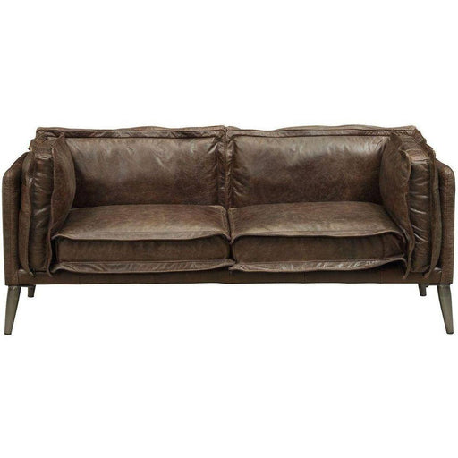 Acme Furniture Porchester Loveseat in Distress Chocolate 52481 - Visions in Furniture (La Mirada, CA)