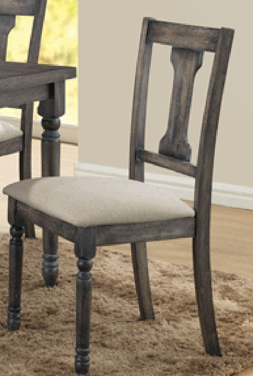 Acme Furniture Wallace Side Chair in Tan and Weathered Gray (Set of 2) 71437 - Visions in Furniture (La Mirada, CA)