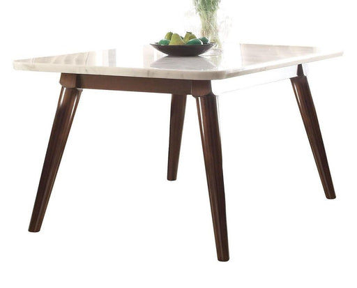 Acme Gasha Dining Table in White/Walnut 72820 - Visions in Furniture (La Mirada, CA)