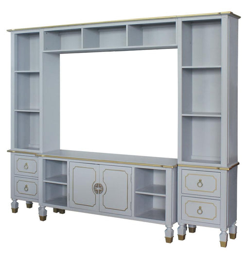 ACME House Marchese Entertainment Center with TV Stand in Pearl Gray 91990 - Visions in Furniture (La Mirada, CA)