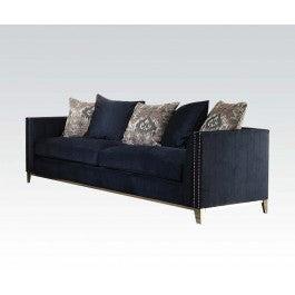 Acme Phaedra Sofa with 5 Pillows in Blue Fabric 52830 - Visions in Furniture (La Mirada, CA)