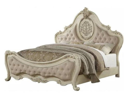 Acme Ragenardus Queen Bed in Antique White 27010Q - Visions in Furniture (La Mirada, CA)