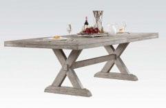 Acme Rocky Rectangular Dining Table in Gray Oak 72860 - Visions in Furniture (La Mirada, CA)