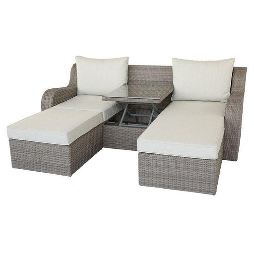 Acme Salena Sofa Bed with Coffee Table in Beige/Gray 45010 - Visions in Furniture (La Mirada, CA)