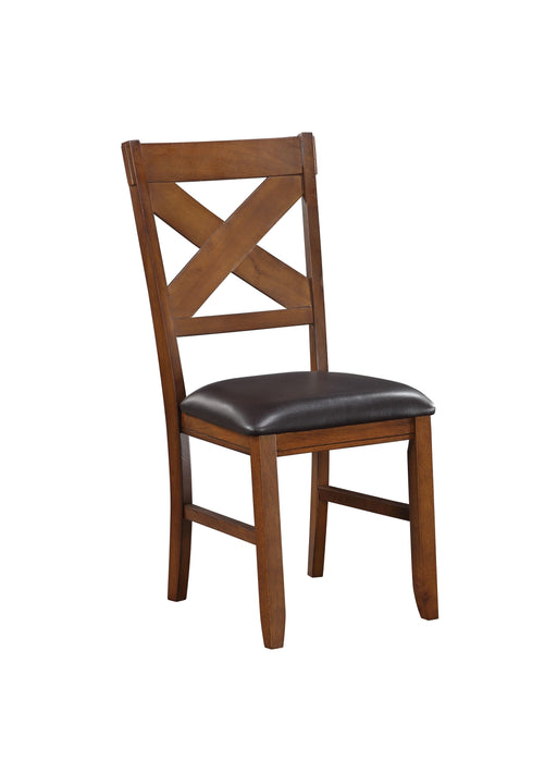 Apollo Espresso PU & Walnut Side Chair - Visions in Furniture (La Mirada, CA)