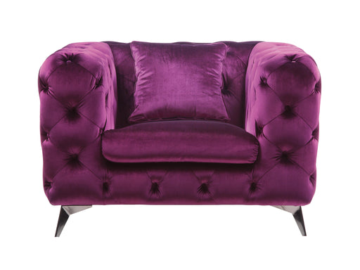 Atronia Purple Fabric Chair - Visions in Furniture (La Mirada, CA)