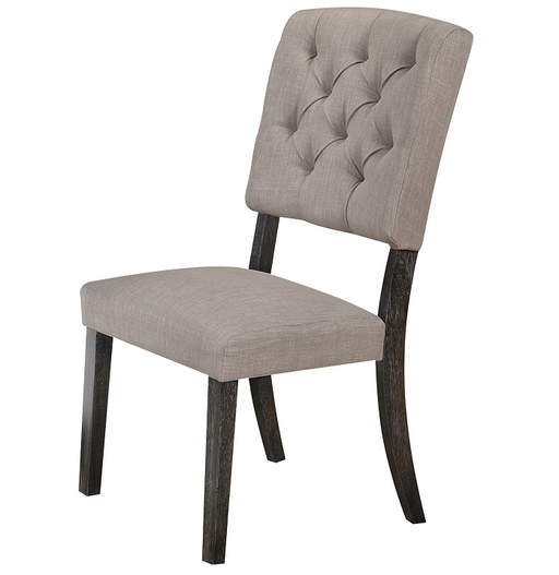 Bernard Fabric & Weathered Gray Oak Side Chair - Visions in Furniture (La Mirada, CA)