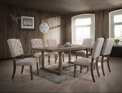 Bernard Weathered Oak Dining Table - Visions in Furniture (La Mirada, CA)