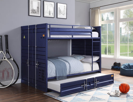 Cargo Blue Bunk Bed (Full/Full) - Visions in Furniture (La Mirada, CA)