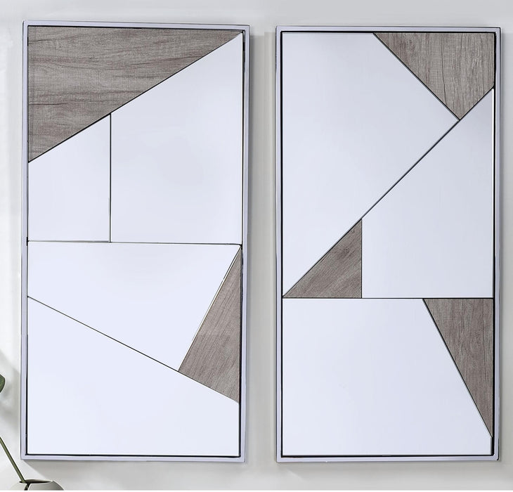 Chafik Mirrored, Chrome & Accent Mirror (Wall) - Visions in Furniture (La Mirada, CA)