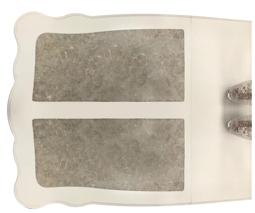 Chantelle Marble & Pearl White Dining Table - Visions in Furniture (La Mirada, CA)
