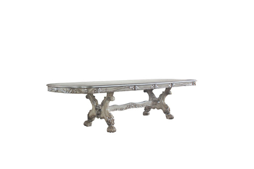 Dresden Vintage Bone White Dining Table (108"L) - Visions in Furniture (La Mirada, CA)