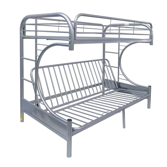 Eclipse Silver Bunk Bed (Twin/Full/Futon) - Visions in Furniture (La Mirada, CA)
