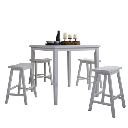 Gaucho White Counter Height Set (5Pc Pk) - Visions in Furniture (La Mirada, CA)