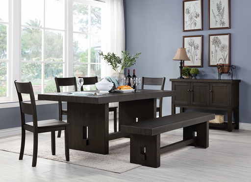 Haddie Distressed Walnut Dining Table - Visions in Furniture (La Mirada, CA)