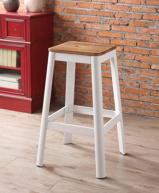 Jacotte Natural & White Bar Stool (1Pc) - Visions in Furniture (La Mirada, CA)