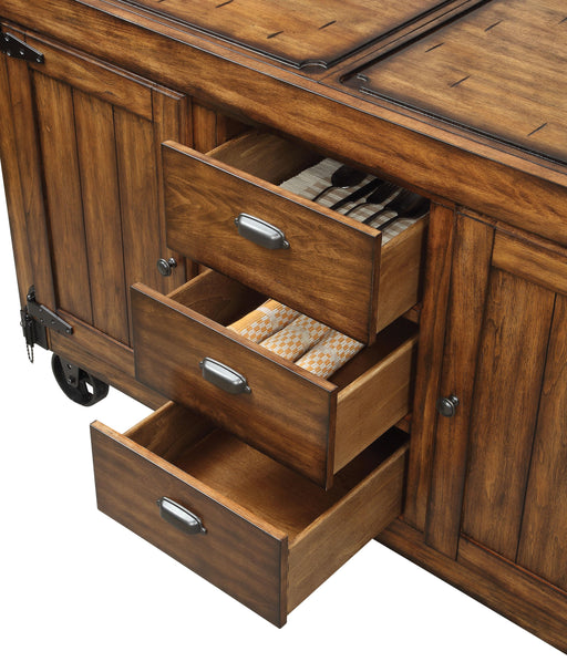 Kabili Antique Tobacco Kitchen Cart - Visions in Furniture (La Mirada, CA)