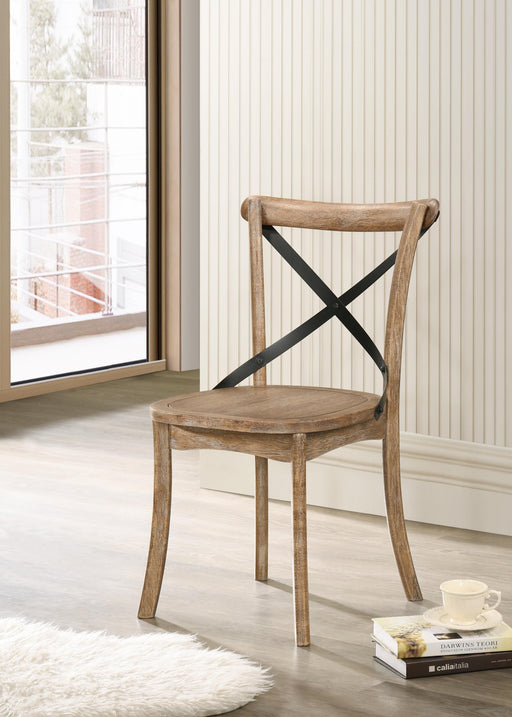 Kendric Rustic Oak Side Chair - Visions in Furniture (La Mirada, CA)