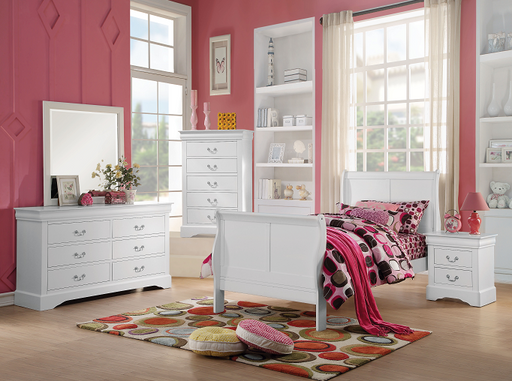 Louis Philippe III White Full Bed - Visions in Furniture (La Mirada, CA)
