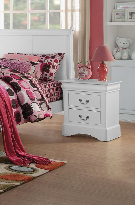 Louis Philippe III White Nightstand - Visions in Furniture (La Mirada, CA)