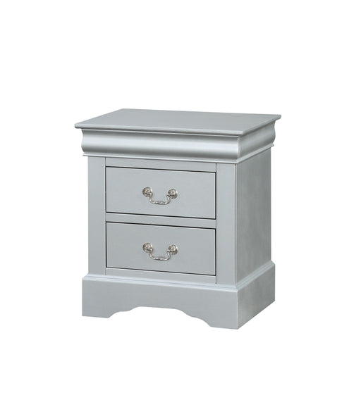 Louis Philippe III Platinum Nightstand - Visions in Furniture (La Mirada, CA)