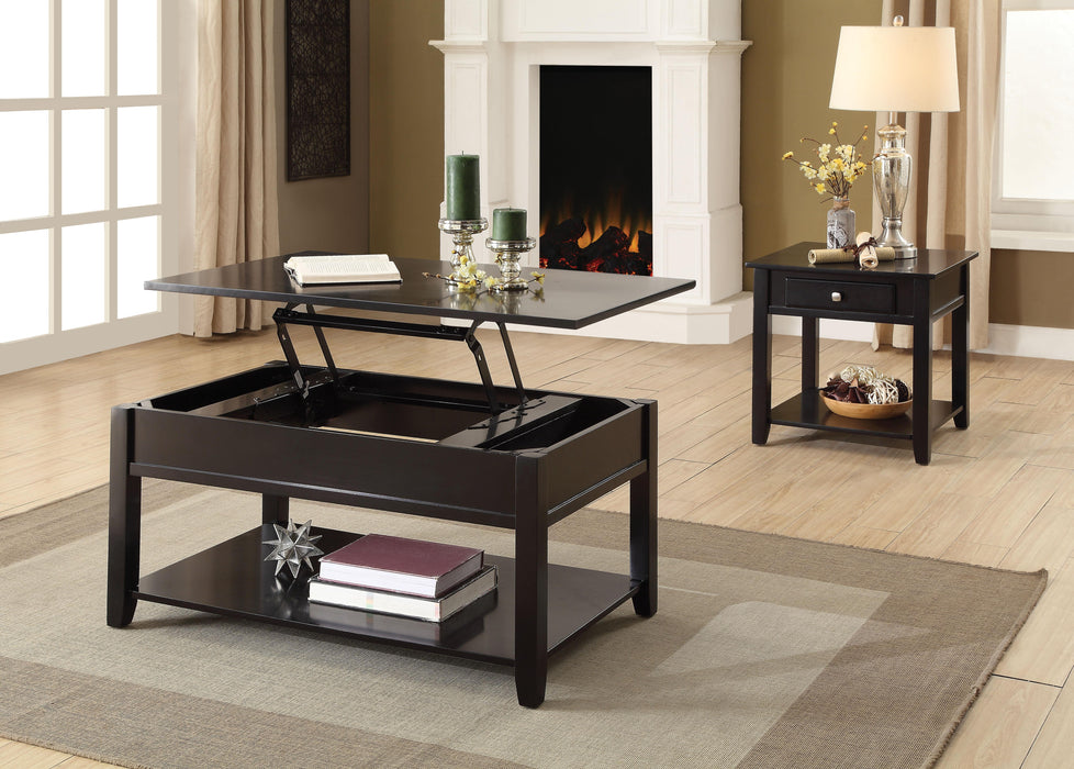 Malachi Black Coffee Table - Visions in Furniture (La Mirada, CA)