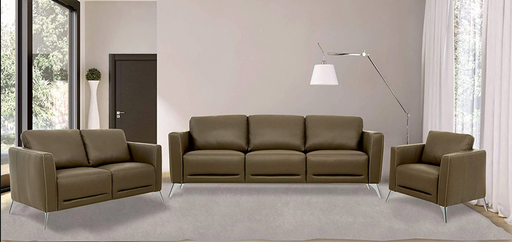 Malaga Taupe Leather Sofa - Visions in Furniture (La Mirada, CA)