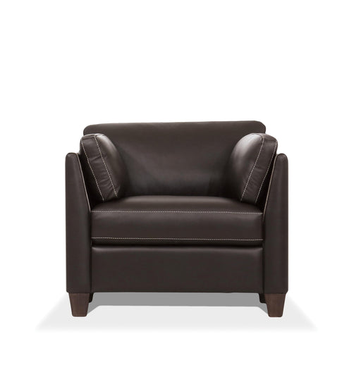 Matias Chocolate Leather Chair - Visions in Furniture (La Mirada, CA)