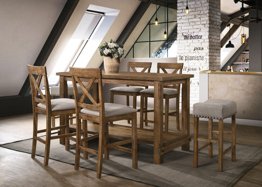 Martha II Weathered Oak Counter Height Table - Visions in Furniture (La Mirada, CA)