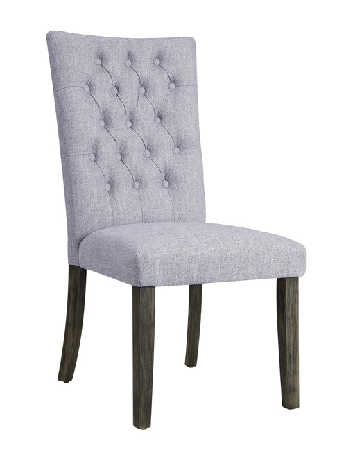 Merel Gray Linen & Gray Oak Side Chair - Visions in Furniture (La Mirada, CA)