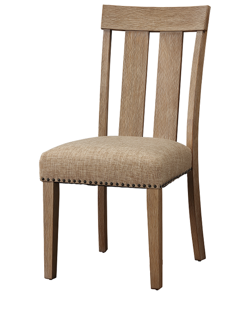 Nathaniel Fabric & Maple Side Chair , Slatted Back - Visions in Furniture (La Mirada, CA)