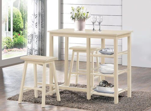 Nyssa Buttermilk Counter Height Set (3Pc Pk) - Visions in Furniture (La Mirada, CA)
