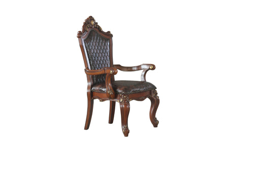 Picardy Cherry Oak & PU Arm Chair - Visions in Furniture (La Mirada, CA)