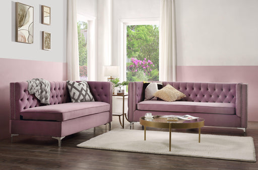 Rhett Purple Velvet Sectional Sofa - Visions in Furniture (La Mirada, CA)