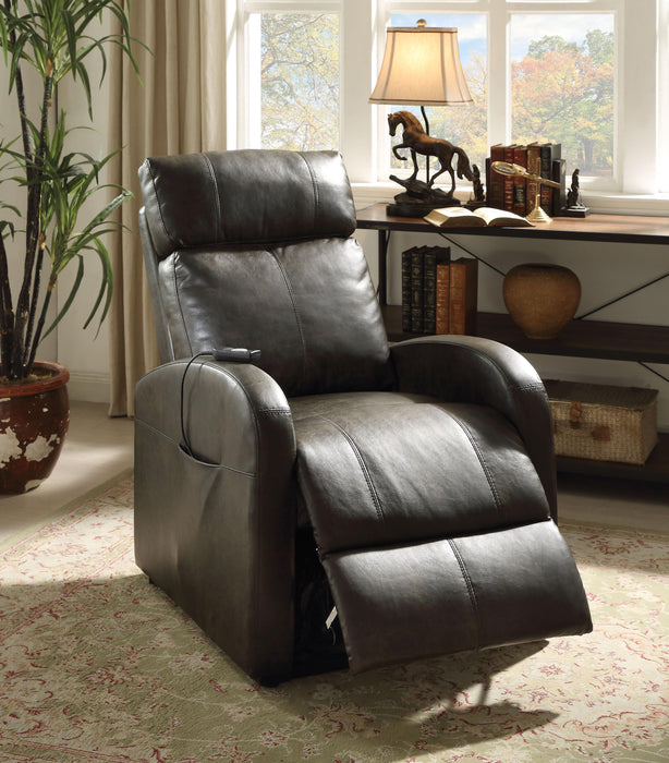 Ricardo Dark Gray PU Recliner w/Power Lift - Visions in Furniture (La Mirada, CA)