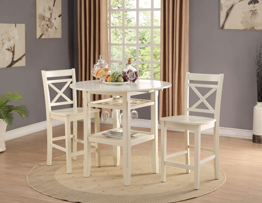 Tartys Cream Counter Height Table - Visions in Furniture (La Mirada, CA)