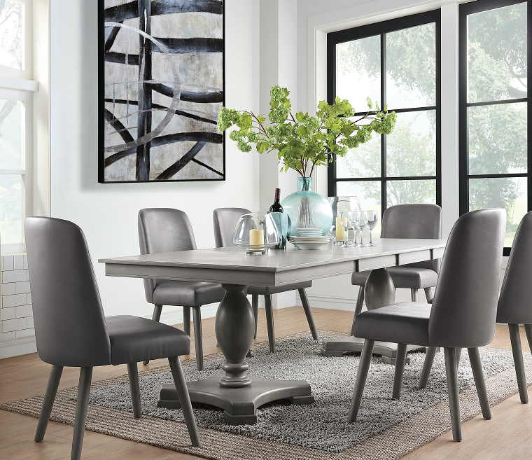 Waylon Gray Oak Dining Table - Visions in Furniture (La Mirada, CA)