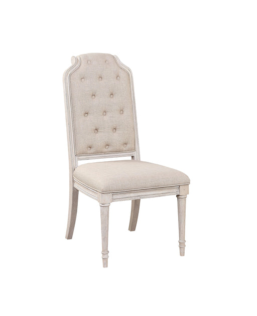 Wynsor Fabric & Antique Champagne Side Chair - Visions in Furniture (La Mirada, CA)