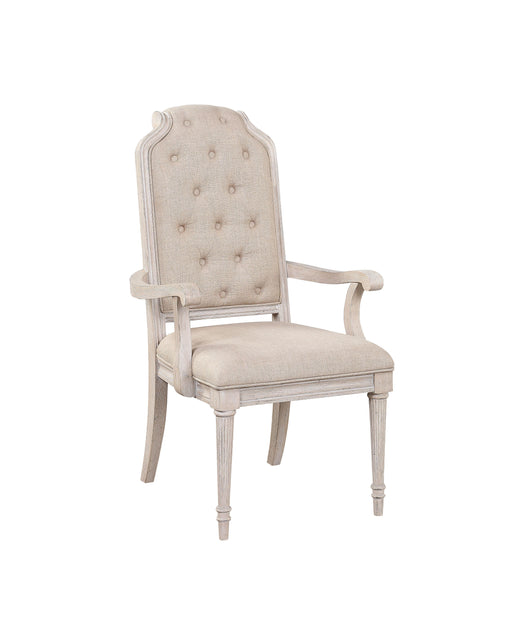 Wynsor Fabric & Antique Champagne Arm Chair - Visions in Furniture (La Mirada, CA)