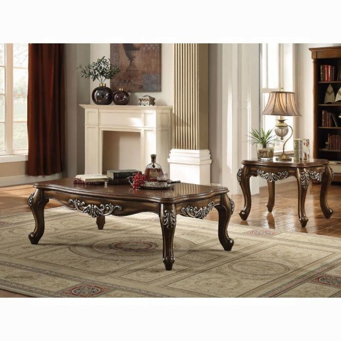 Latisha Antique Oak Coffee Table - Visions in Furniture (La Mirada, CA)