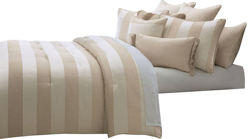 Amalfi 10-pc King Comforter Set in Sand - Visions in Furniture (La Mirada, CA)