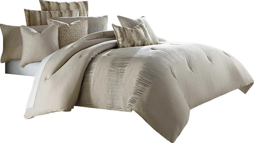 Captiva 9-pc Queen Comforter Set in Neutral - Visions in Furniture (La Mirada, CA)