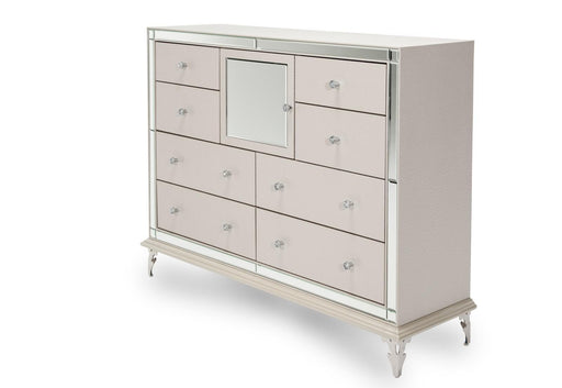 Hollywood Loft Upholstered Dresser in Frost - Visions in Furniture (La Mirada, CA)