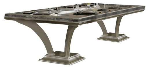 Hollywood Swank Rectangular Dining Table in Pearl Caviar - Visions in Furniture (La Mirada, CA)
