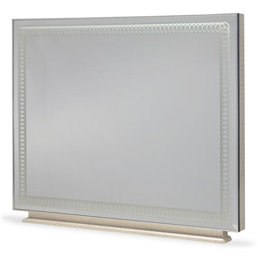 Hollywood Swank Rectangular Dresser Mirror in Crystal Croc - Visions in Furniture (La Mirada, CA)
