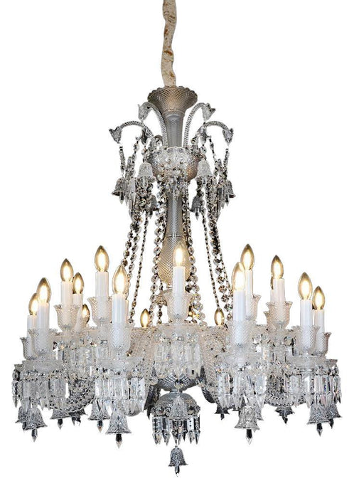 Lighting Treviso 24 Light Chandelier in Clear and Chrome - Visions in Furniture (La Mirada, CA)